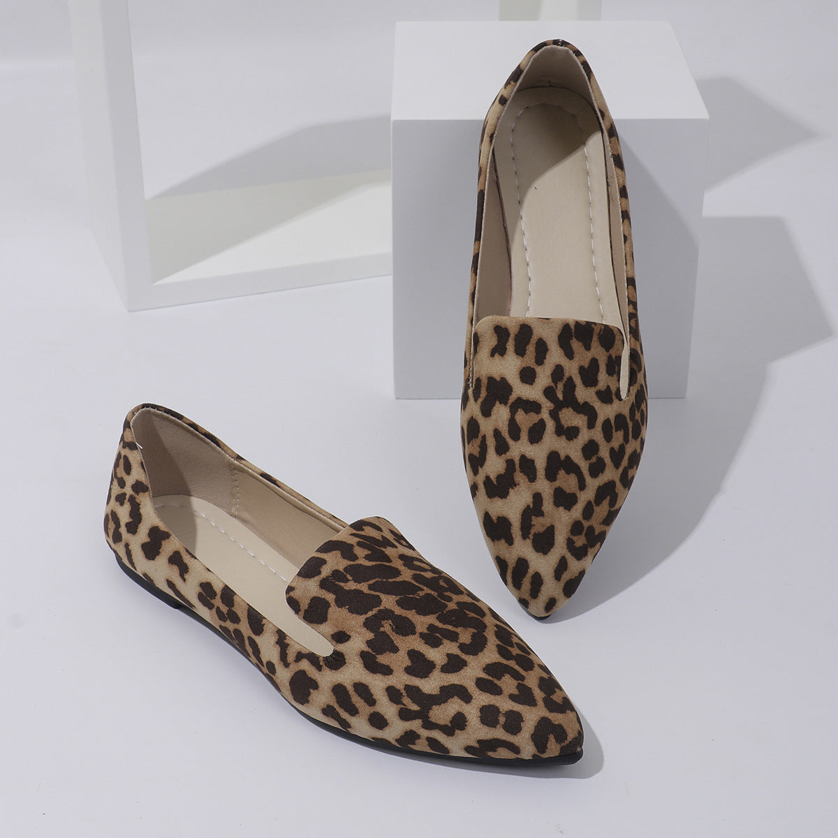 Leopard Print Flat Shoes