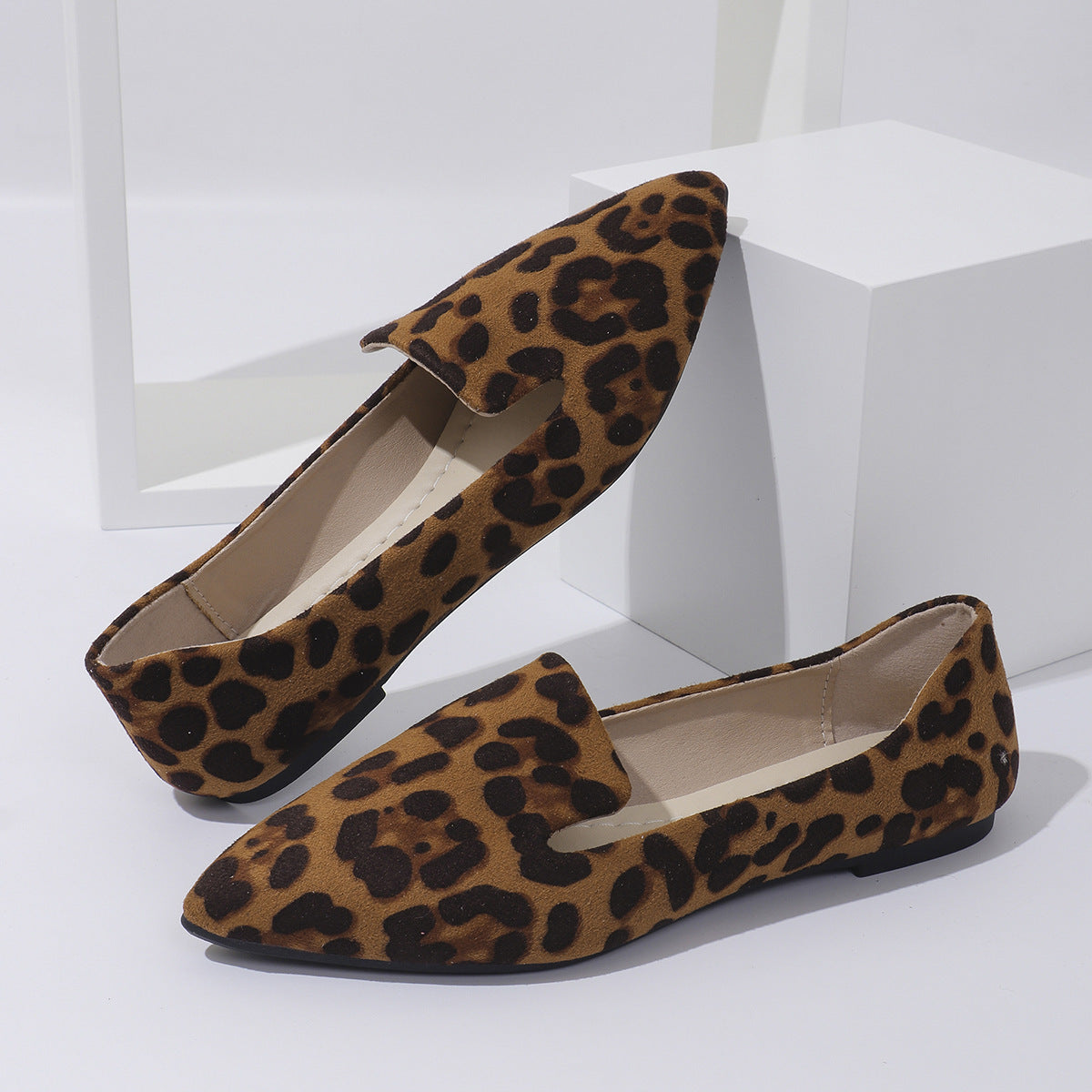 Leopard Print Flat Shoes