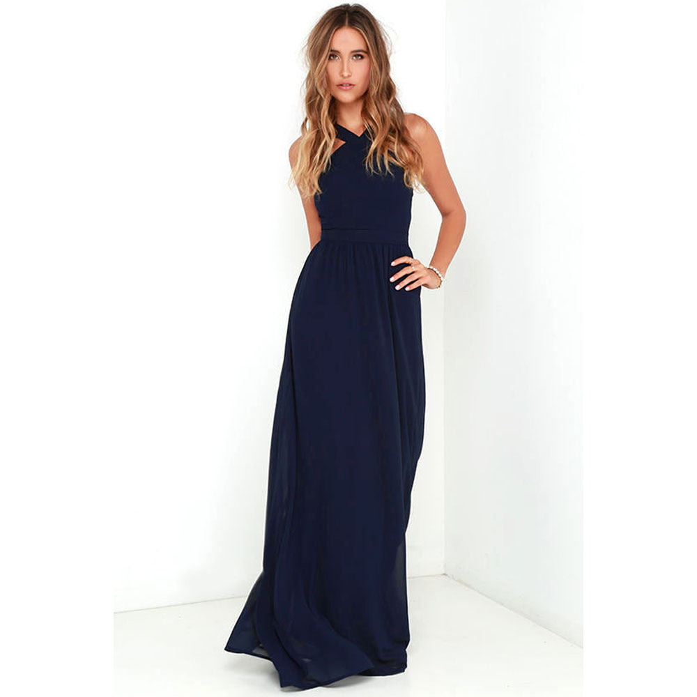 Cross Chest-wrapped Strapless Dress