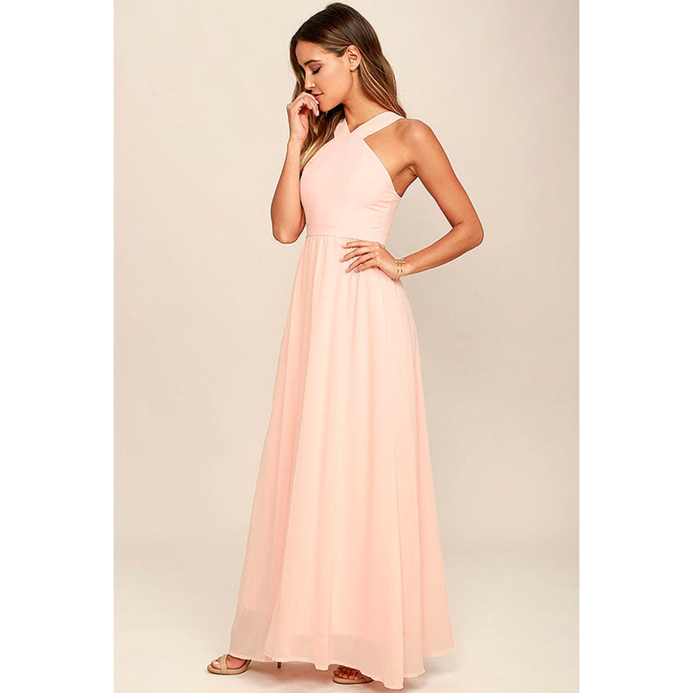 Cross Chest-wrapped Strapless Dress