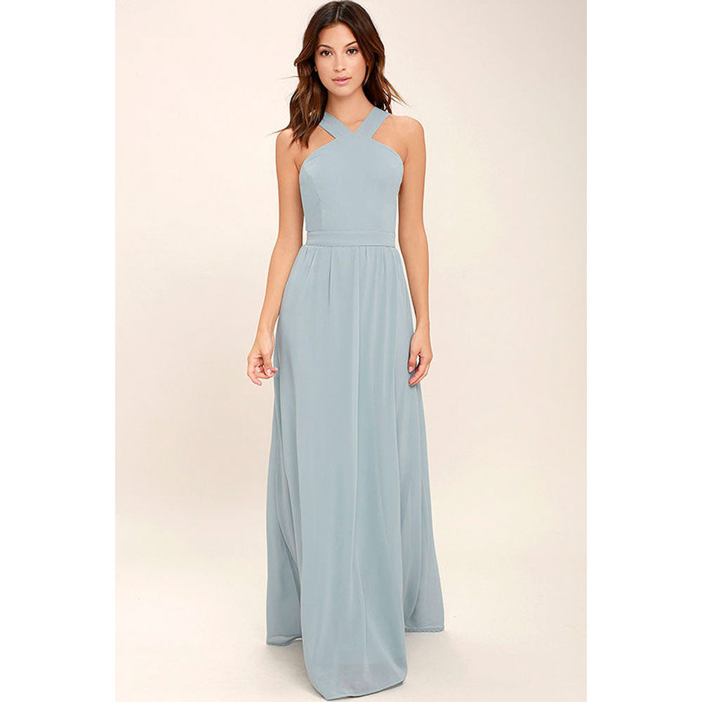 Cross Chest-wrapped Strapless Dress