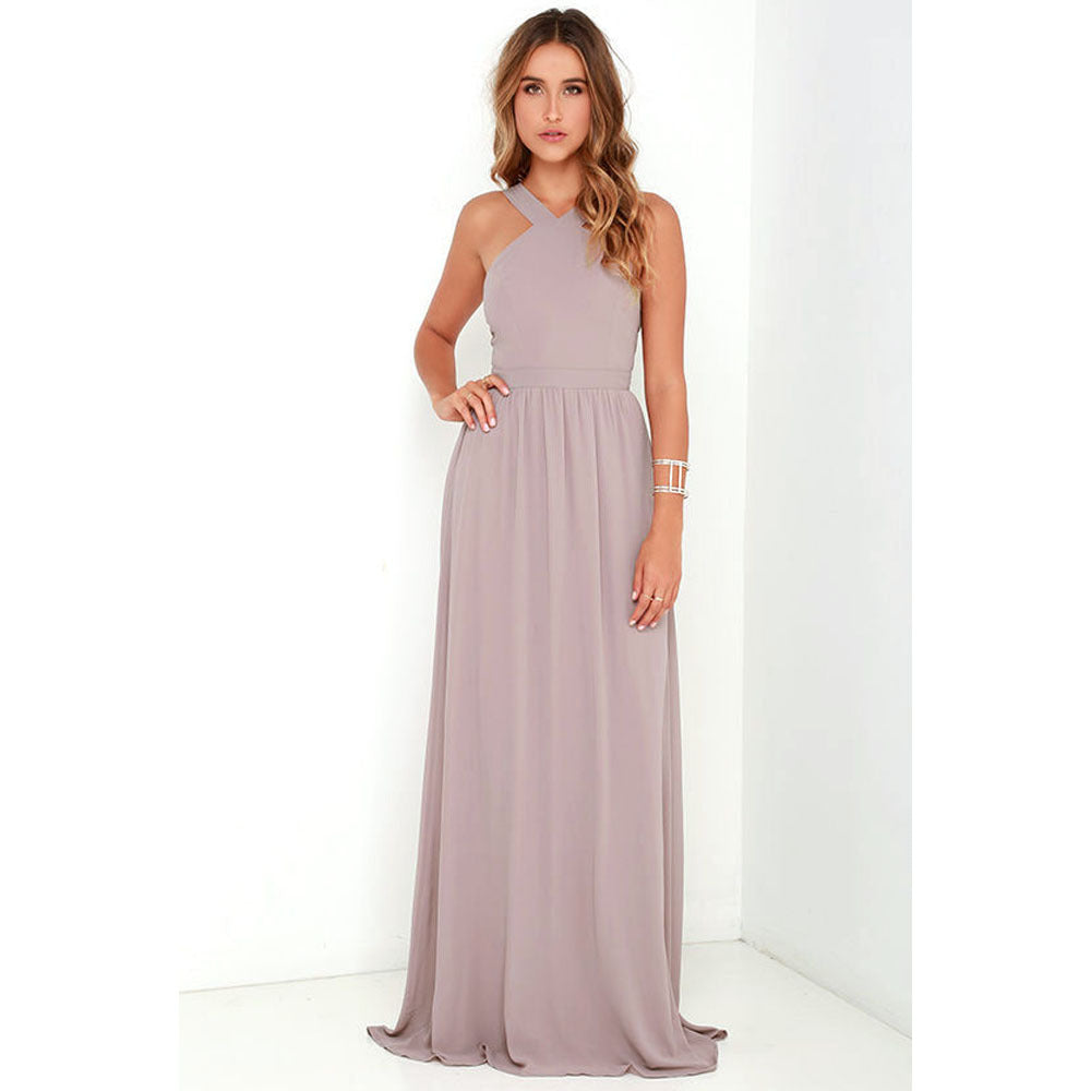 Cross Chest-wrapped Strapless Dress