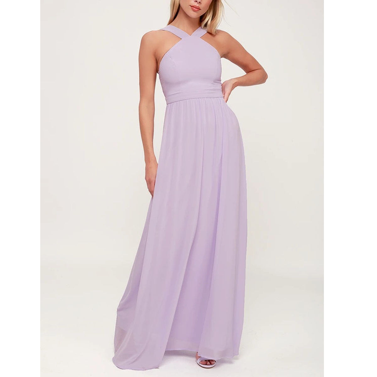 Cross Chest-wrapped Strapless Dress