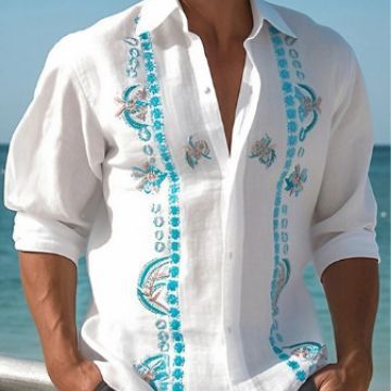 Seaside Beach Print Shirt