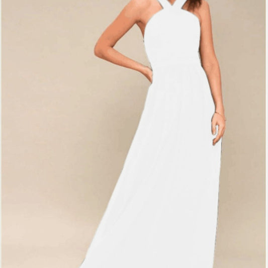 Cross Chest-wrapped Strapless Dress