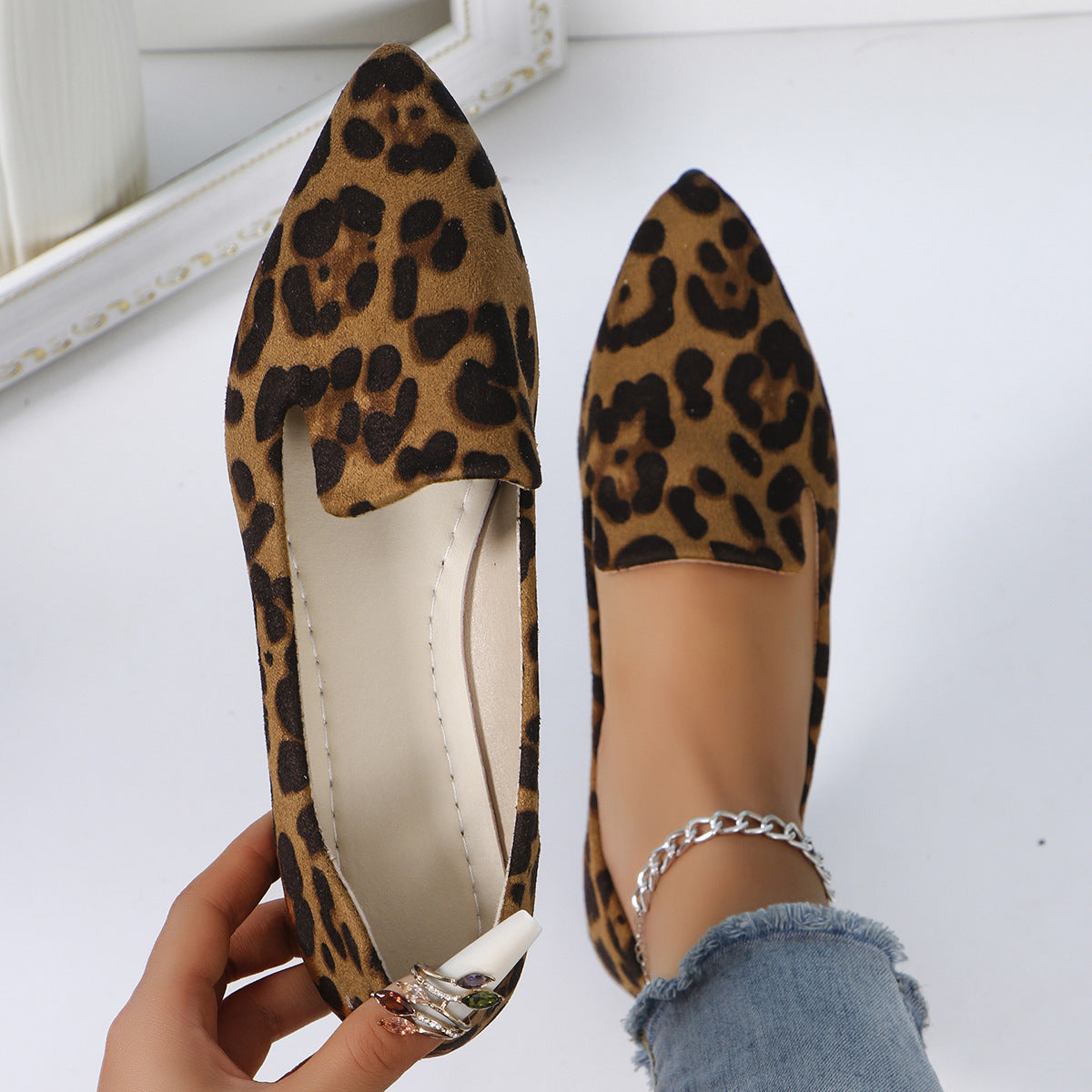 Leopard Print Flat Shoes