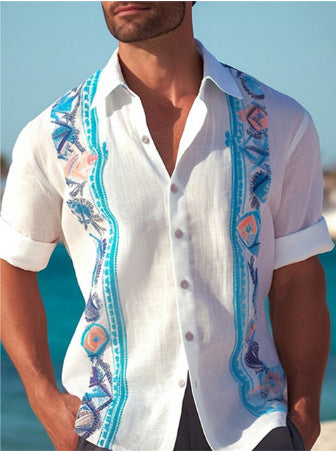 Seaside Beach Print Shirt