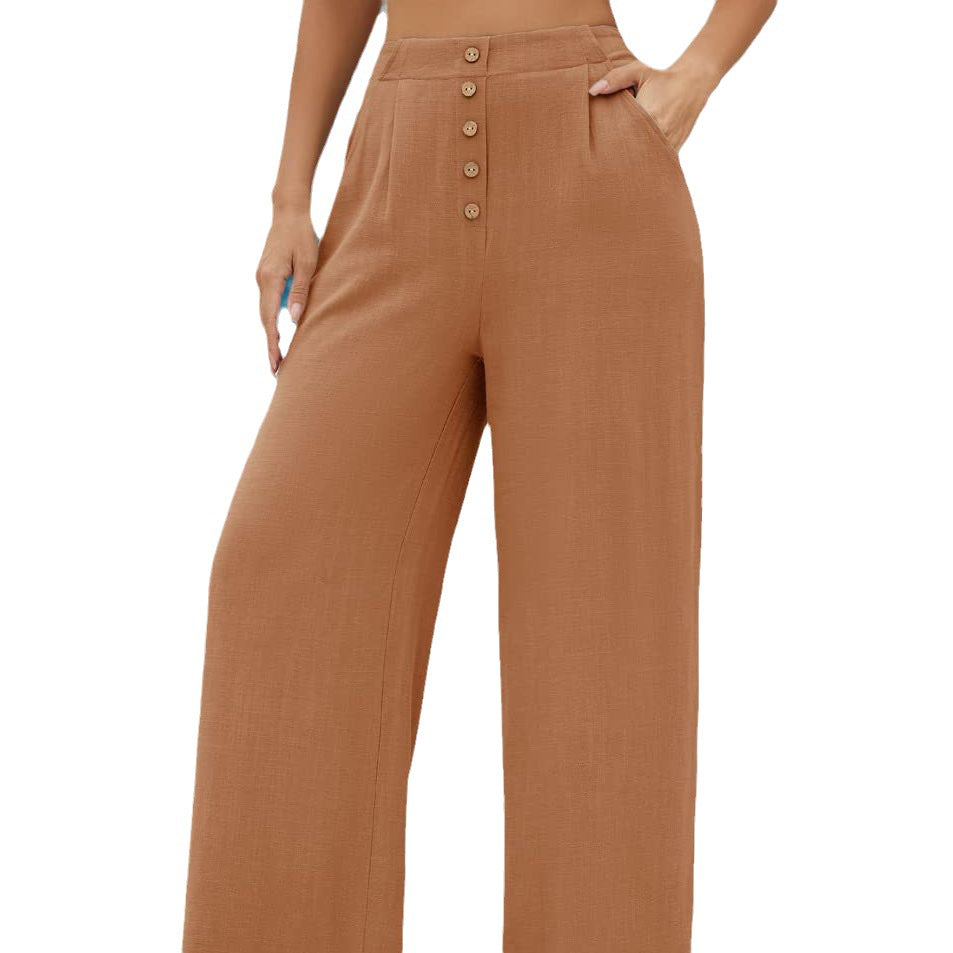 Women's Cotton And Linen Casual Pants