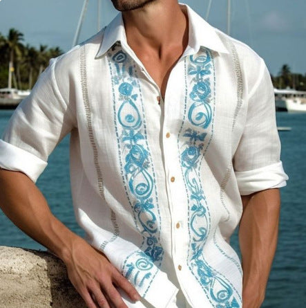 Seaside Beach Print Shirt