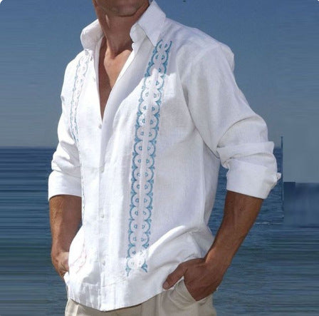 Seaside Beach Print Shirt