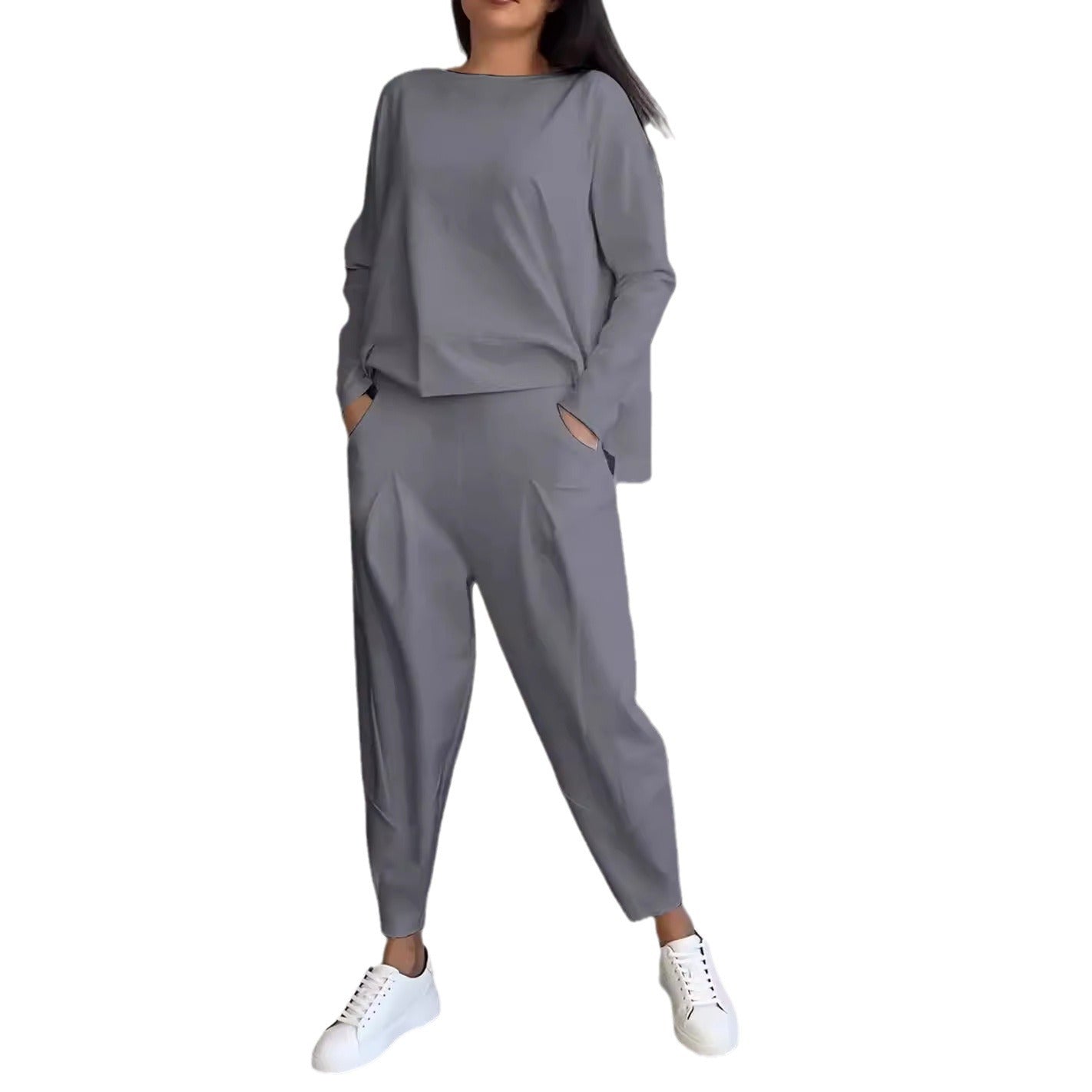 Women's Long-sleeved Sweater Pants Suit