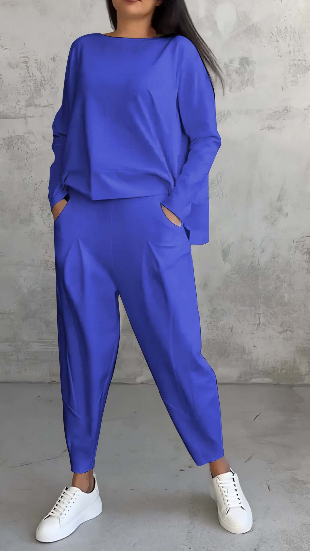 Women's Long-sleeved Sweater Pants Suit