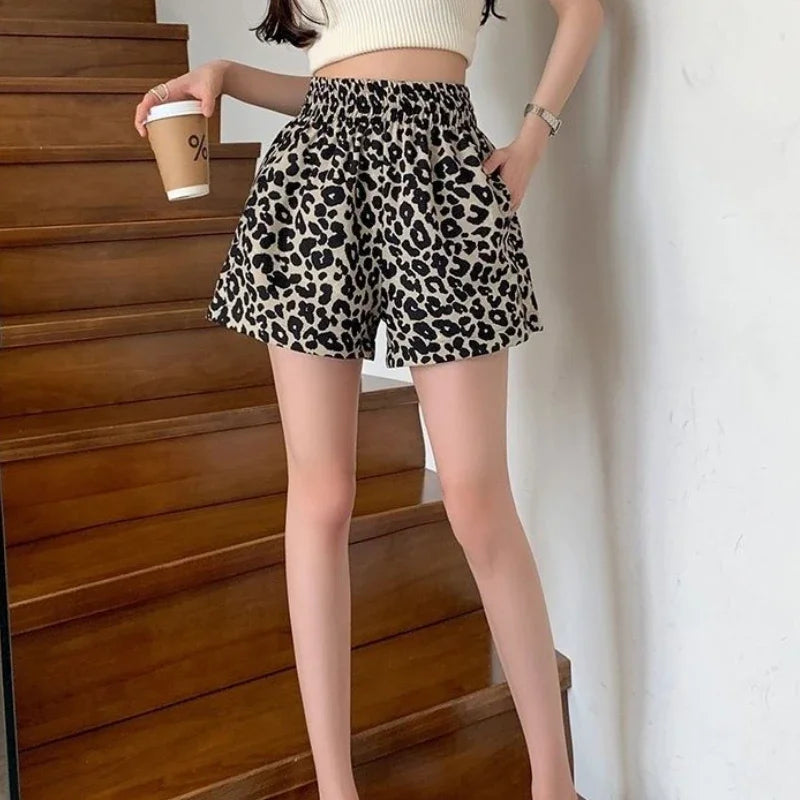 Leopard Printed Shorts Women