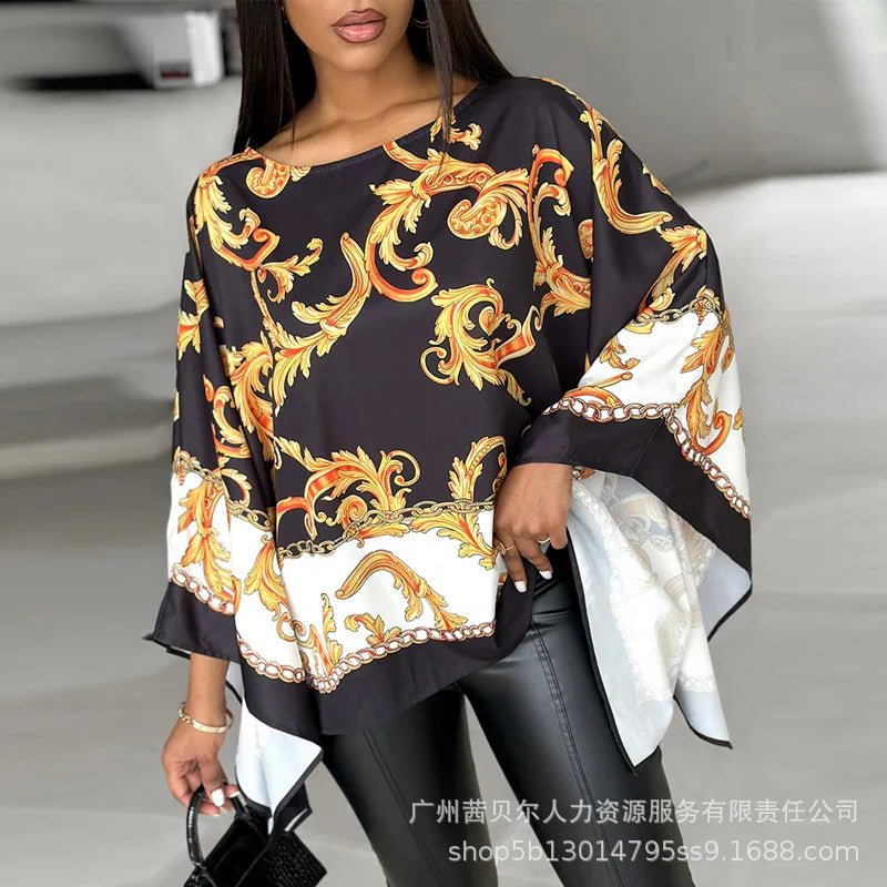 Women Print Round Neck Full Sleeve Top