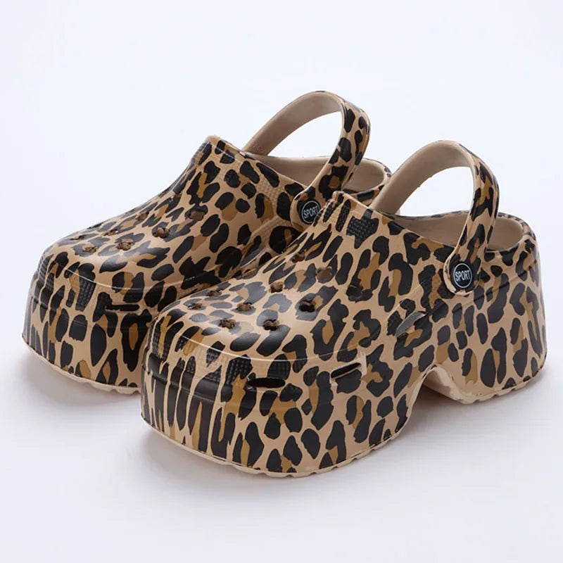 Leopard Chunky Platform Sandals