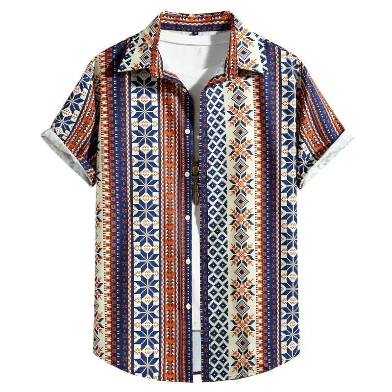 Summer Men's Casual Hawaiian Floral Shirt