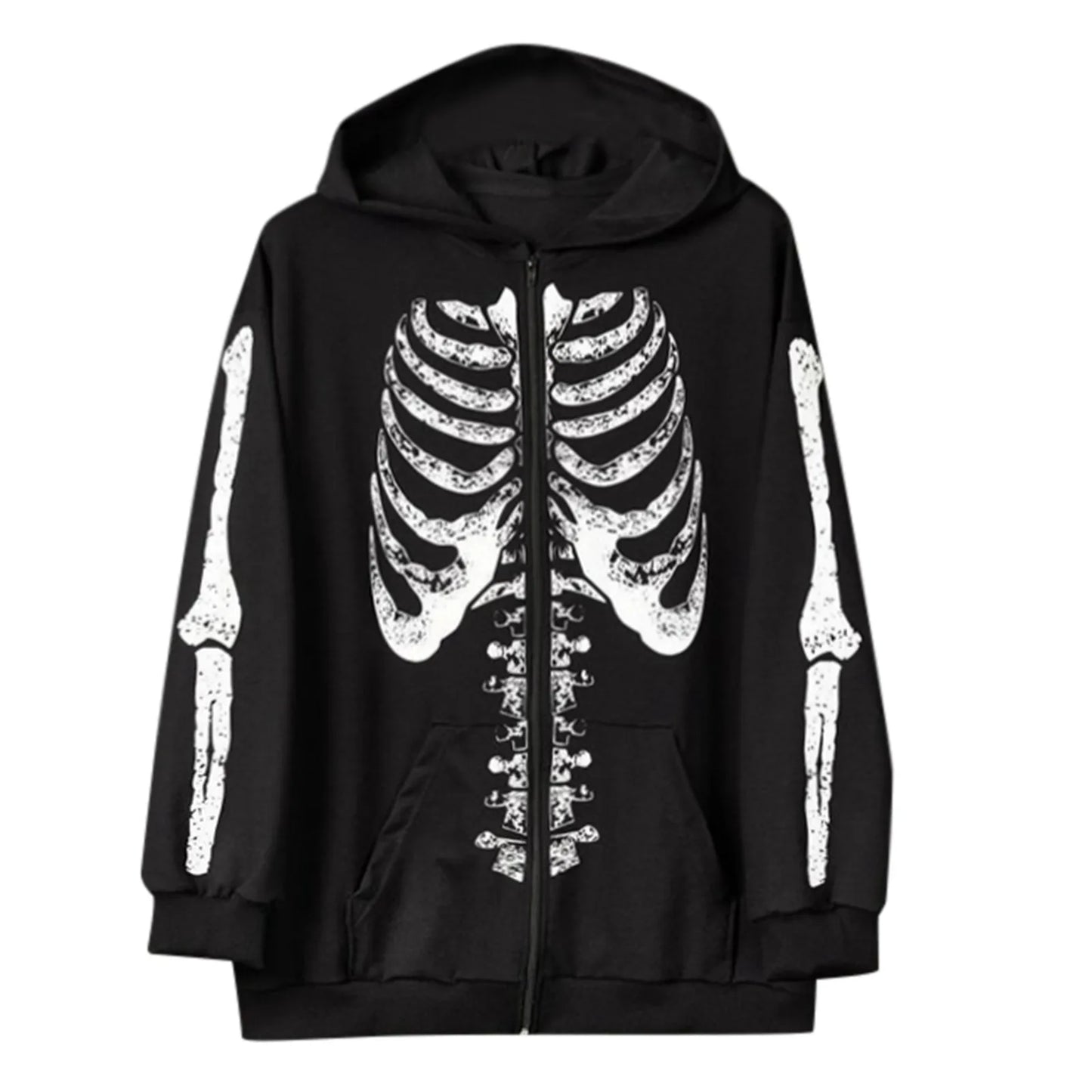 Gothic Skeleton Oversized Hoodie