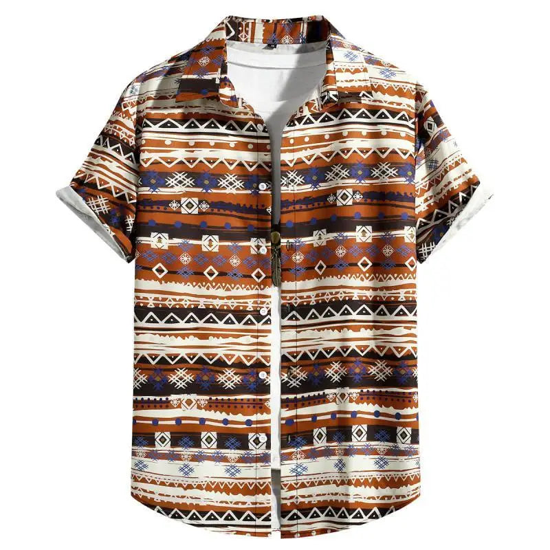 Summer Men's Casual Hawaiian Floral Shirt