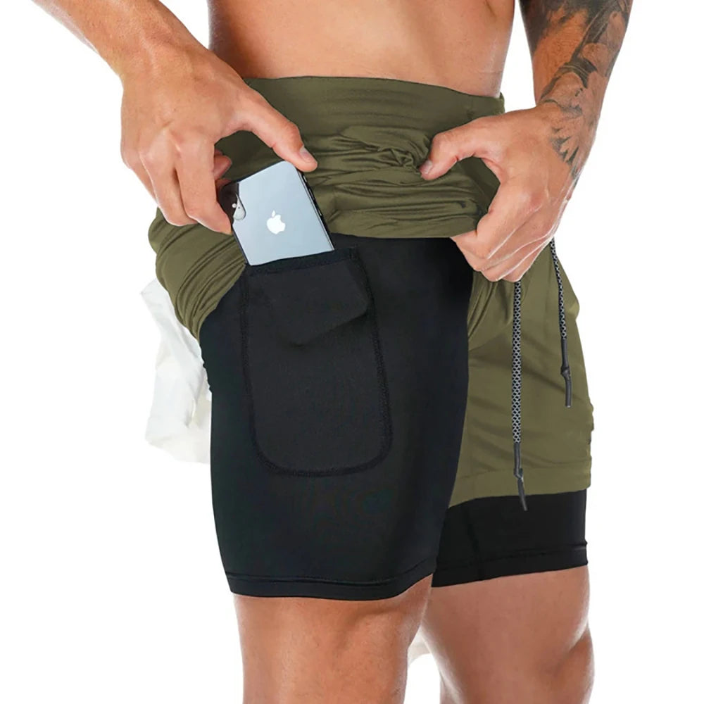 Pantalones cortos para correr/gimnasio para hombre