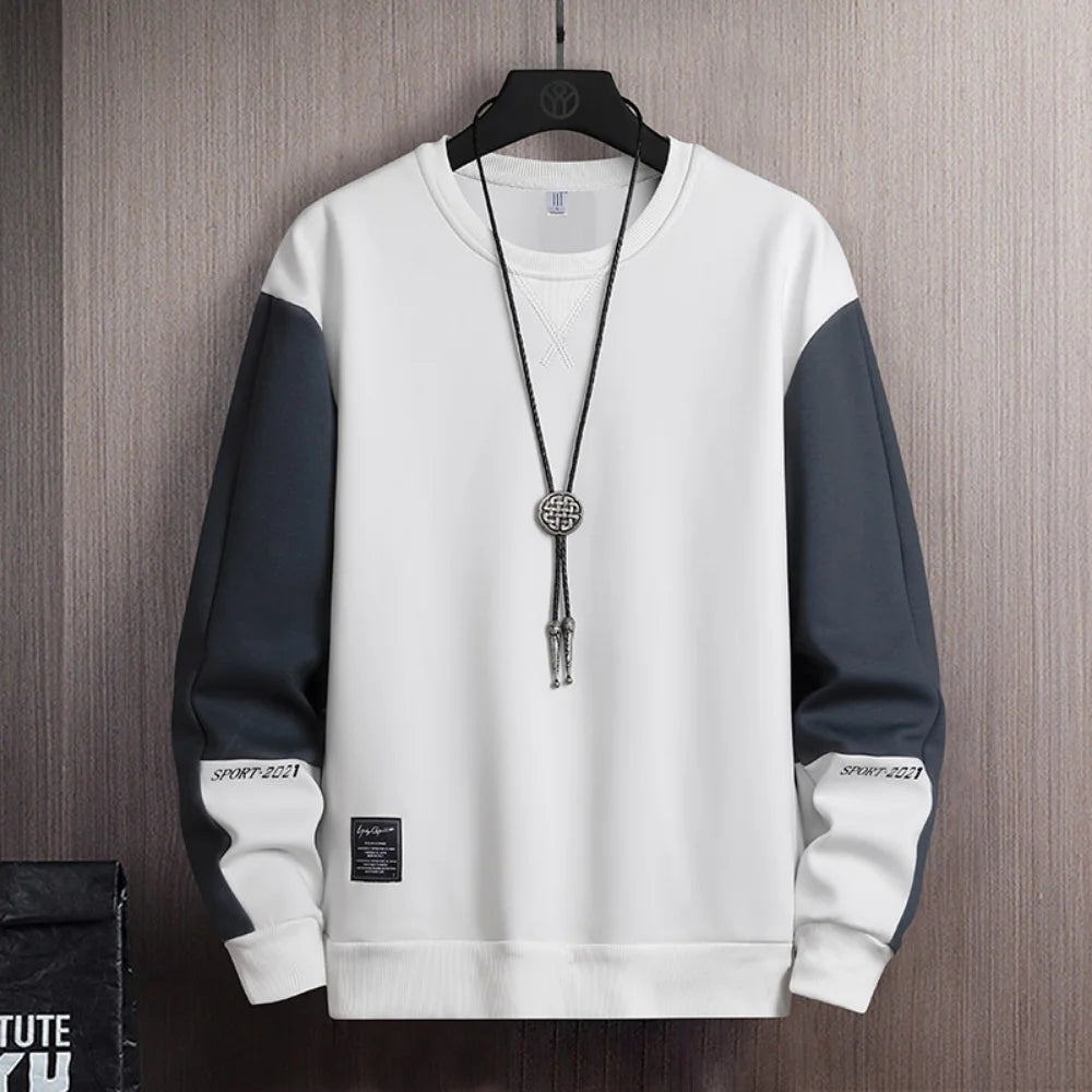 Sports Sweatshirt Men Round Collar