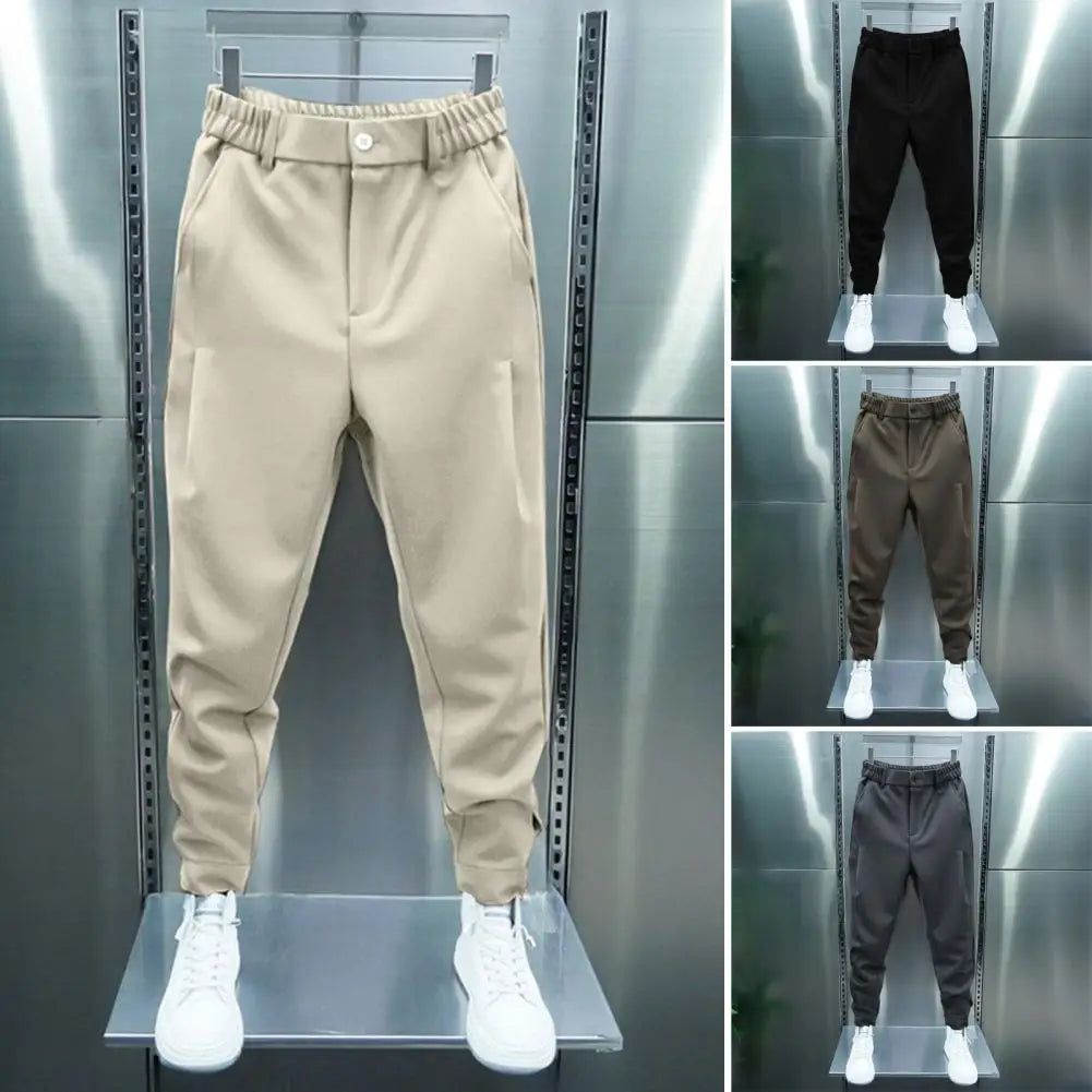 Pleated Trousers Men's Casual