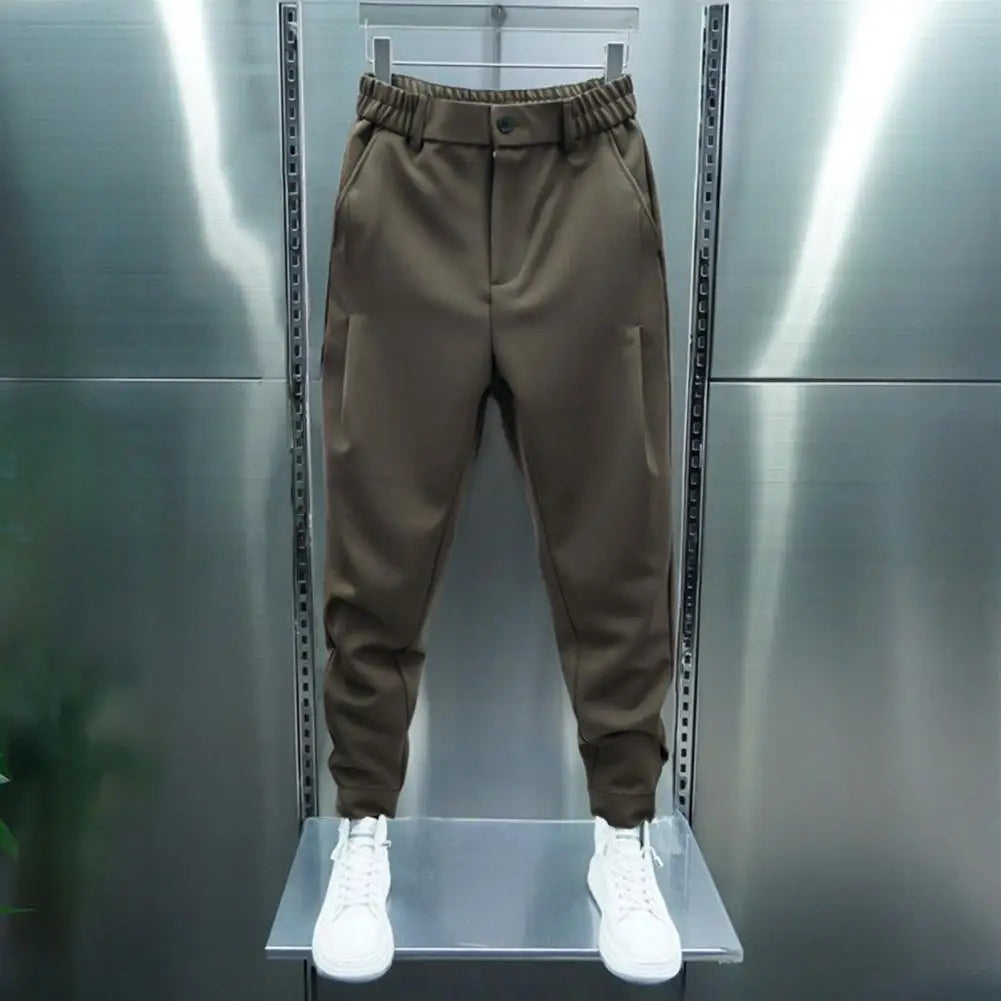 Pleated Trousers Men's Casual