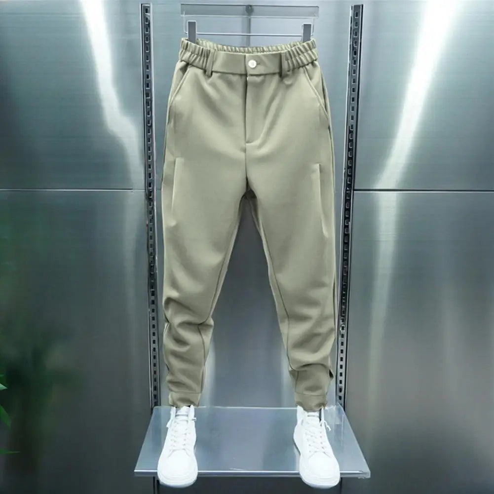 Pleated Trousers Men's Casual