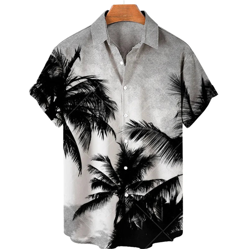 Men's Summer Sunset Floral Hawaiian Shirt