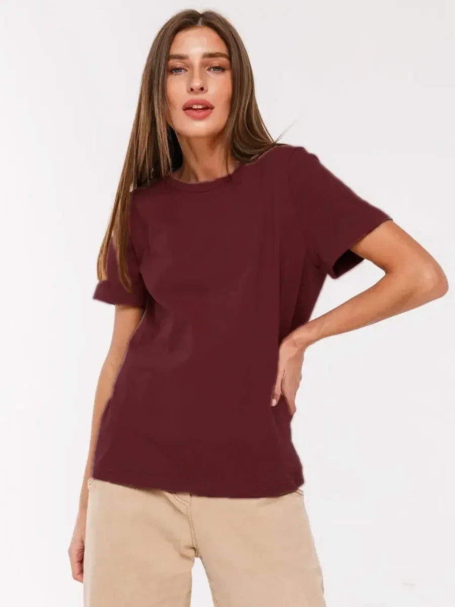 Cotton Women's T-shirt Short Sleeve