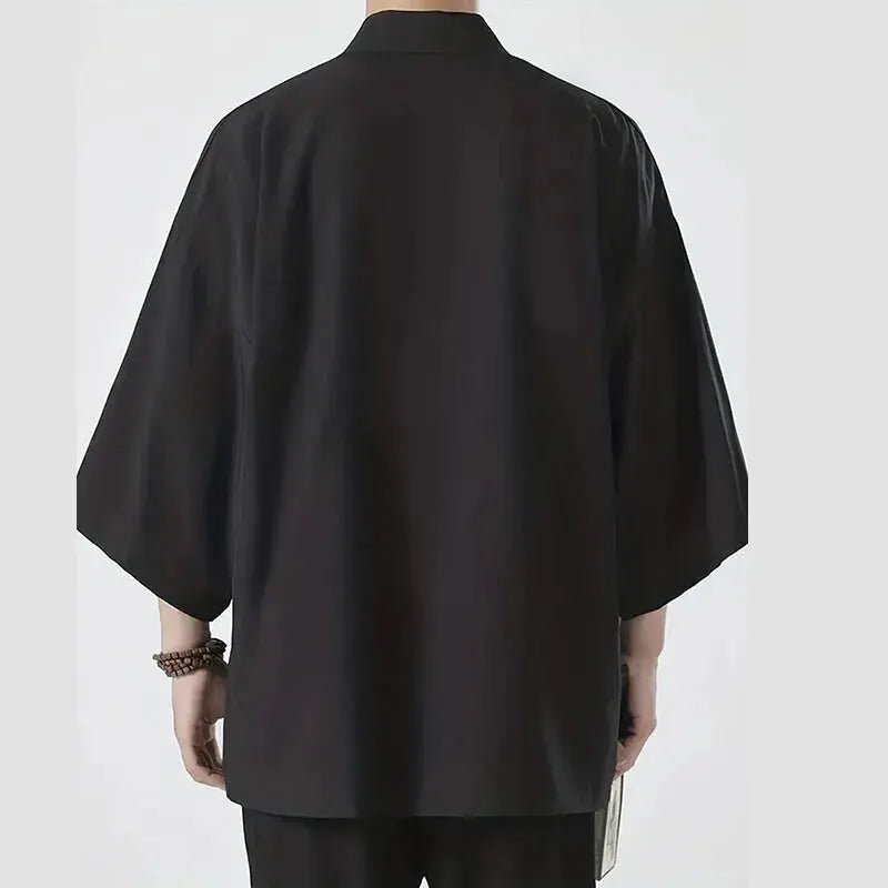 Camisas de kimono japonesas para hombre