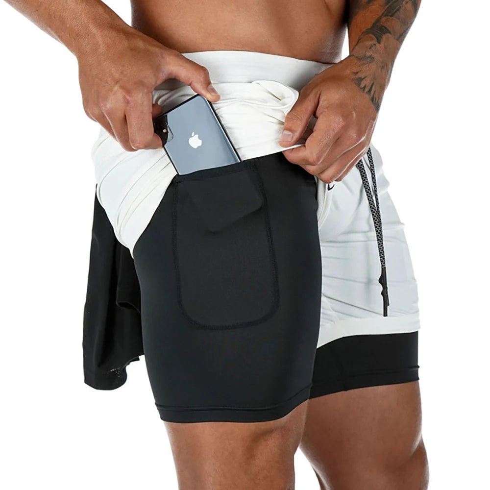 Pantalones cortos para correr/gimnasio para hombre