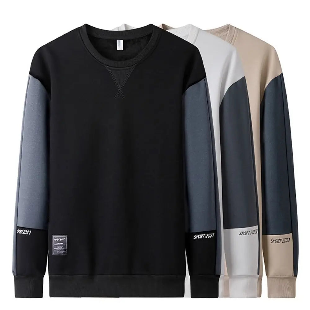 Sports Sweatshirt Men Round Collar