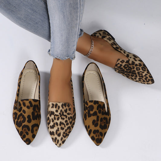 Leopard Print Flat Shoes