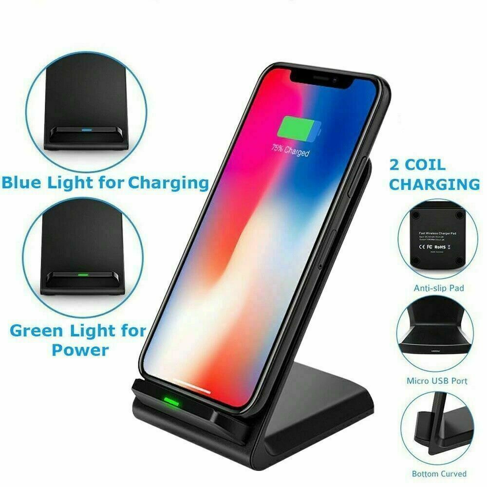 Wireless Charging Dock Charger For IPhone 8 X XS 11 12 13 Pro Max