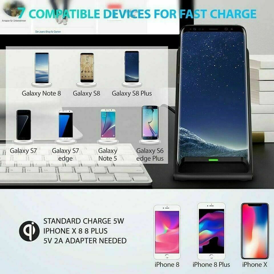 Wireless Charging Dock Charger For IPhone 8 X XS 11 12 13 Pro Max