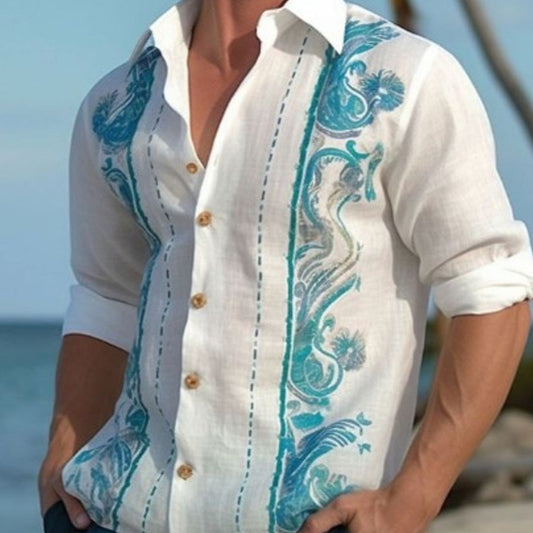 Seaside Beach Print Shirt