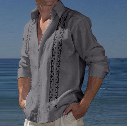 Seaside Beach Print Shirt