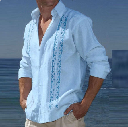 Seaside Beach Print Shirt